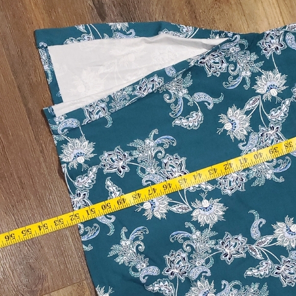 J. Jill Teal and White Floral Maxi Dress - Picture 5 of 10